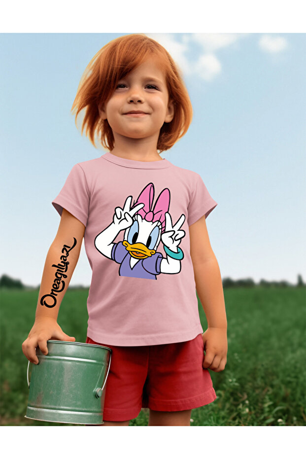 Daisy Duck Printed Girl's Oversize T-Shirt