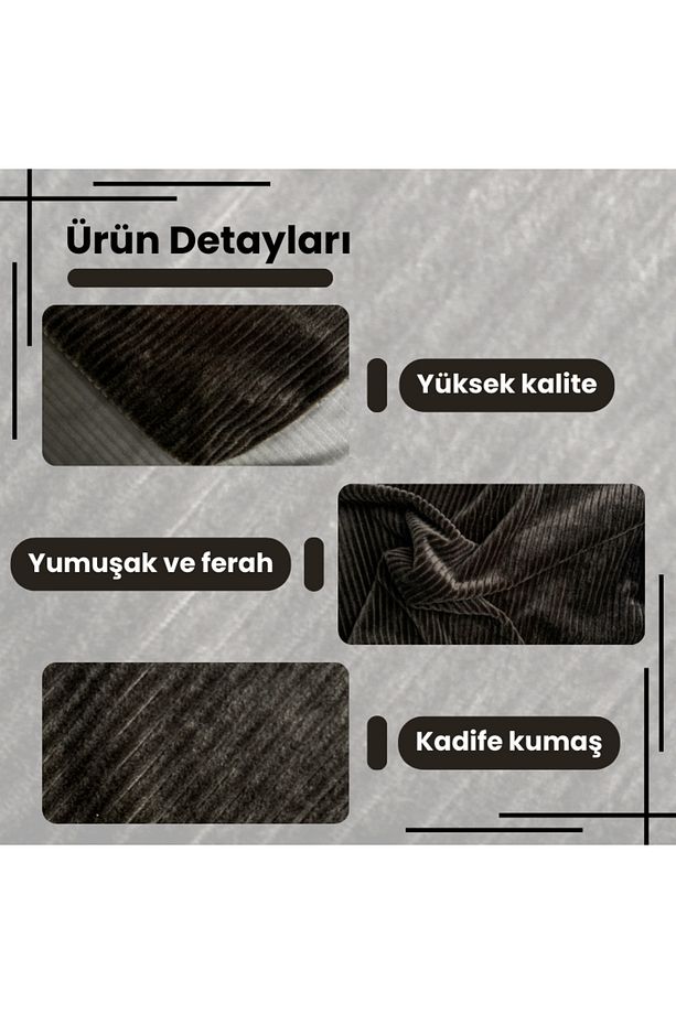 Fitilli Kadife Döşemelik Kahve Kumaş Koltuk, Berjer, Kırlent Için Döşemelik Kumaşı Oekoteks100 - 6