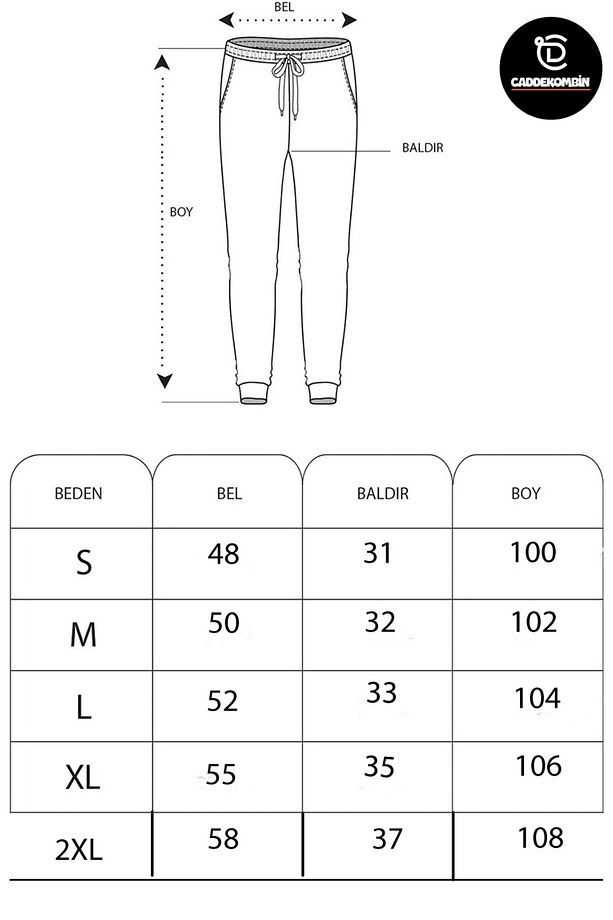 Erkek Dikey El Yazısı  Baskılı Jogger  Regular Fit Kalıp Siyah Eşofman Altı - 3