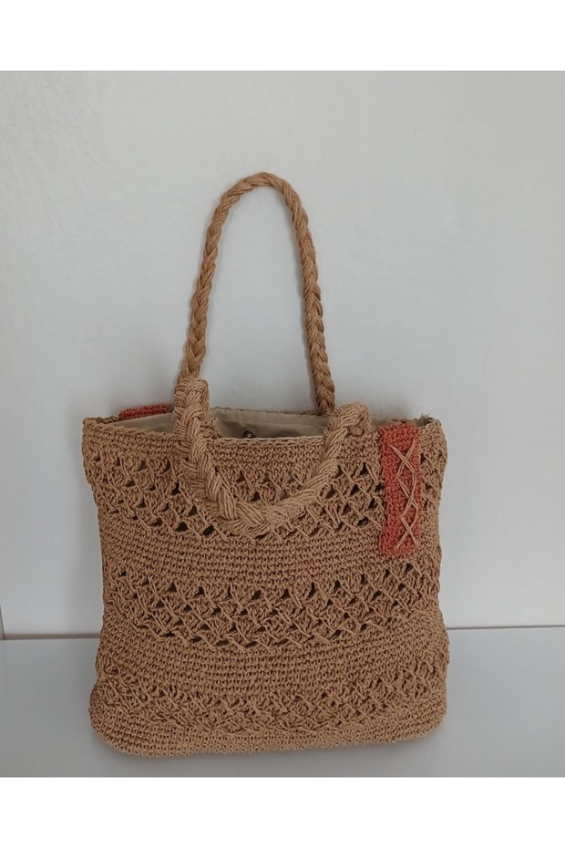 Kağıt İpten Örme Çanta ( El Örmesi ) - 1