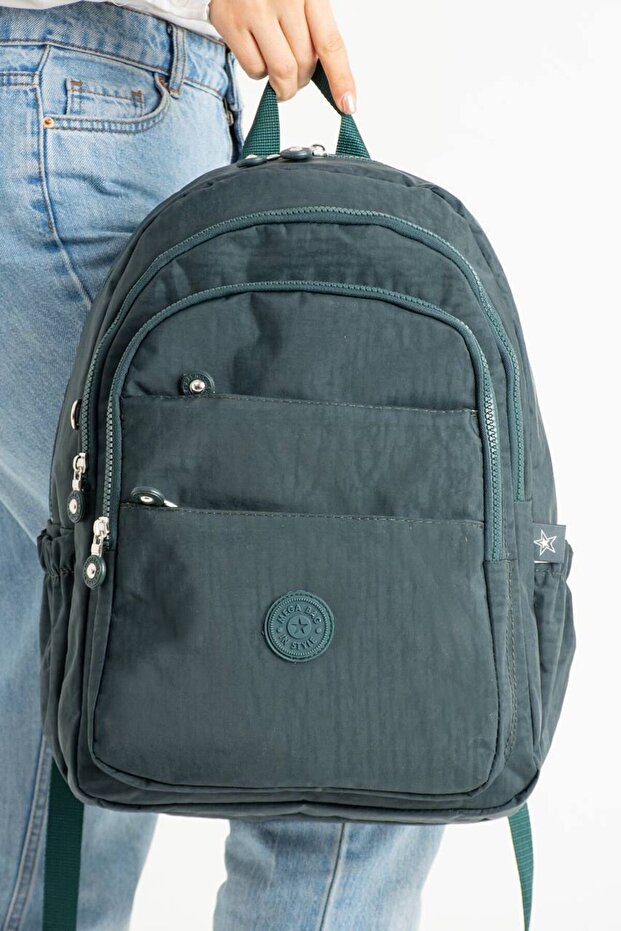 حقيبة ظهر مدرسية كبيرة الحجم متعددة الأقسام - 1