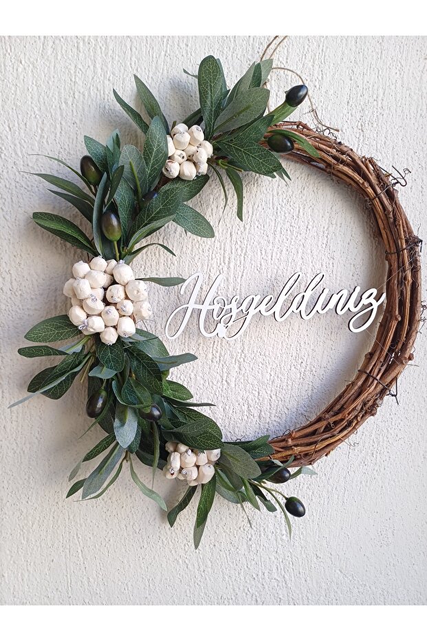 Zeytin dalı çelenk  kapi süsü  kapı dekoru ev hediyelik - 2