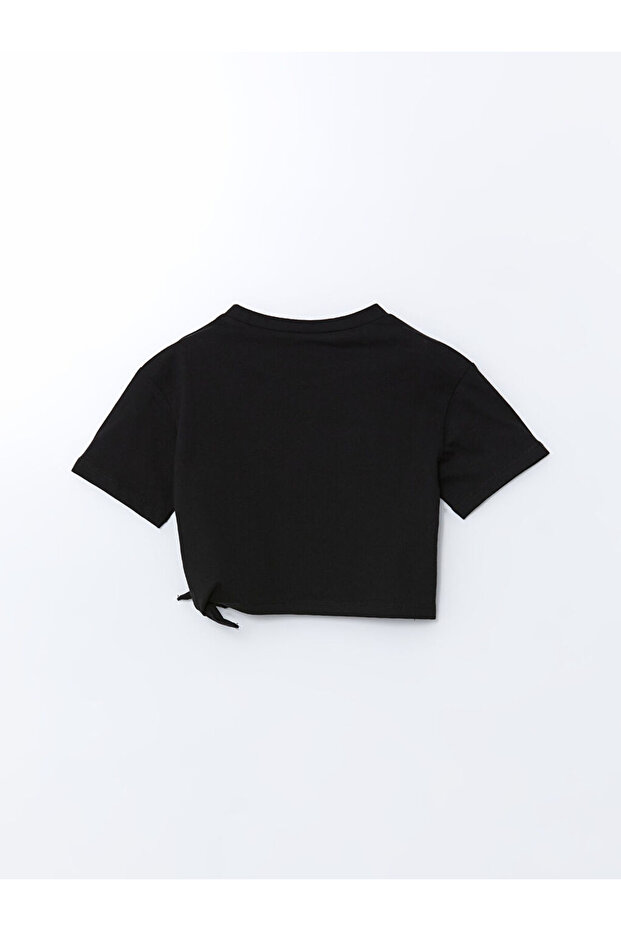 LCW ECO Bisiklet Yaka Çiçekli Kız Çocuk Tişört - 2