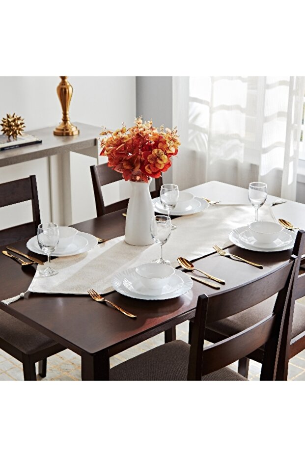 طقم عشاء أوبال وير من فيستون مكون من 12 قطعة - 4