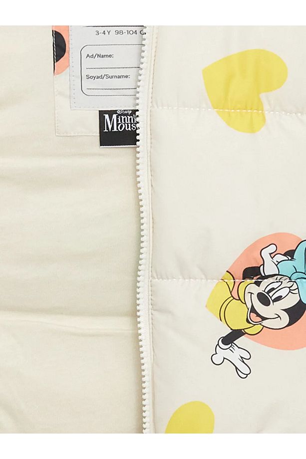 LCW Kids Ekru Minnie Mouse Baskılı Kız Çocuk Şişme Yelek - 2