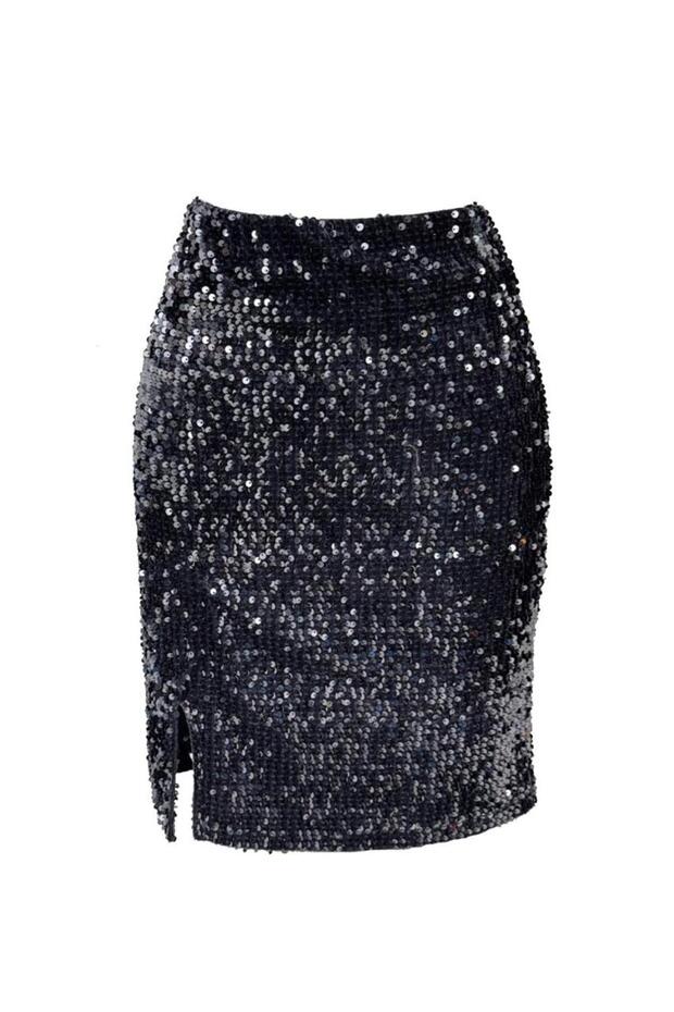 ANTRASIT PAYETLİ MİNİ ETEK - 1