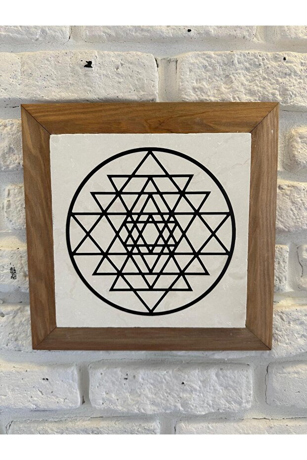 Solid Framed Natural Stone Marble Table Board 26X26 cm