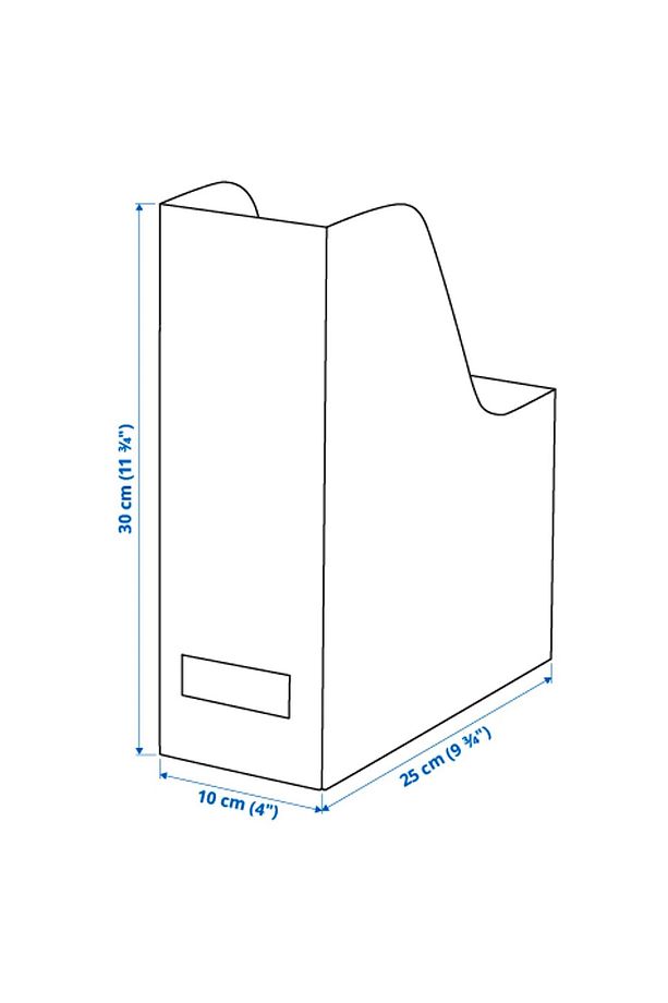 2 Adet Dosyalık 10x25x30 Cm ikea 2'li Set Evrak Rafı Dosya Kutusu Siyah Raf Karton - 3