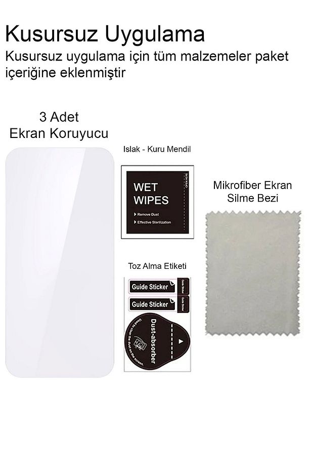 iPhone 14 Pro Max 6.7" Kırılmaz Cam 3 Adet Temperli Şeffaf Ekran Koruyucu(3'Lü Paket) - 6