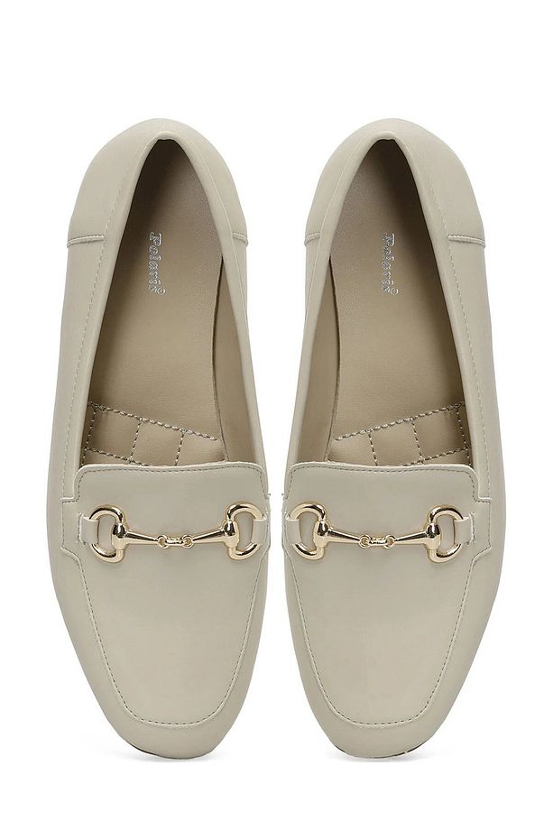 323016 Bej Comfort Taban Kadın Loafer Ayakkabı - 4