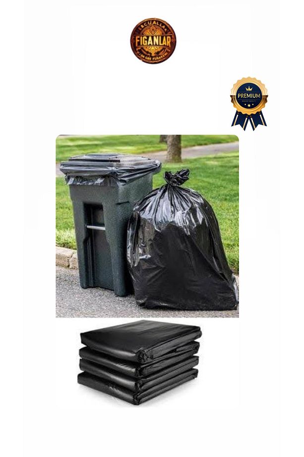 120-240 Lt Endüstriyel Konteyner Çöp Torbası Çöp Poşeti 120x150 Cm 1 rulo 10 adet ağır hizmet çöp - 4