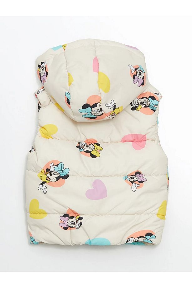 LCW Kids Ekru Minnie Mouse Baskılı Kız Çocuk Şişme Yelek - 3