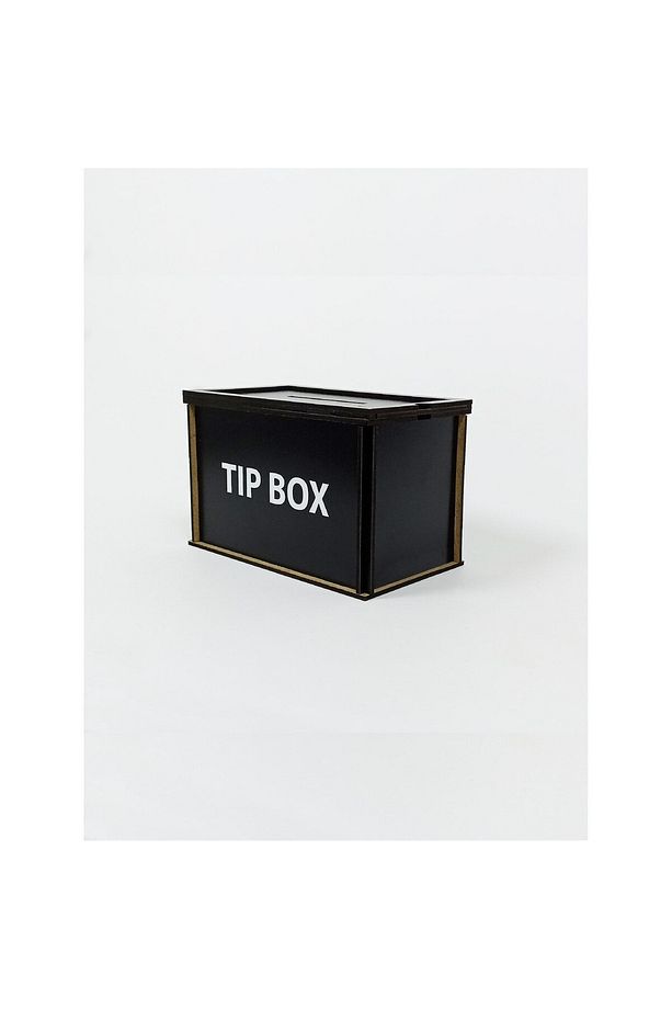 Ahşap Siyah Tip Box Kumbara Ve Bahşiş Kutusu Tipbox - 1