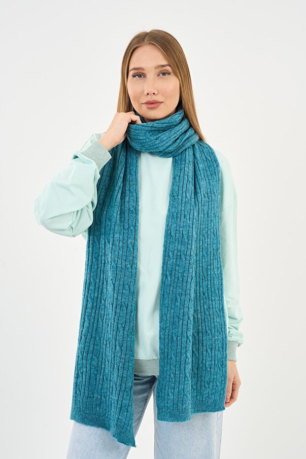 Long Knitting Scarf with Knitting Detail(E24-Starf-Kdn)