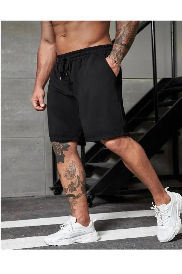 Comfortable Cut Elastic Waist Summer Soft Fabric Pocket Shorts