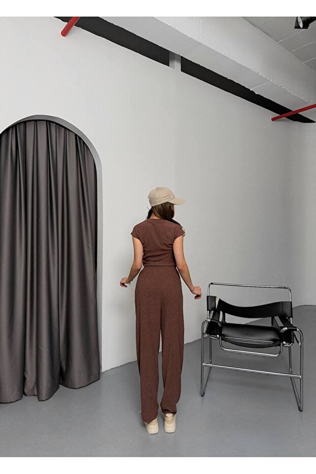 Set de damă Tree Bark Brown basic Alt Top - 3