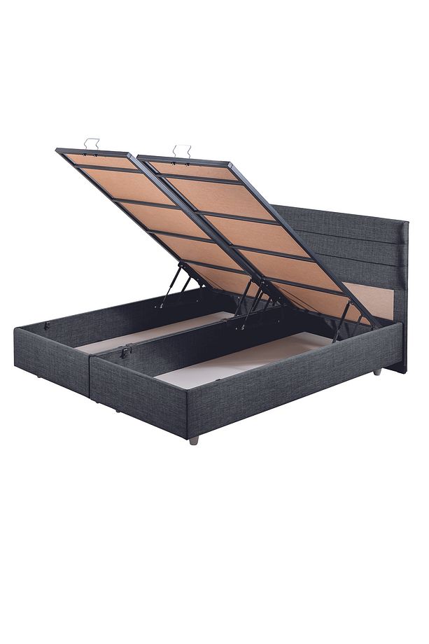 Sofia Ikili Set, Çift Kişilik Baza Başlık Seti, Antrasit - 5
