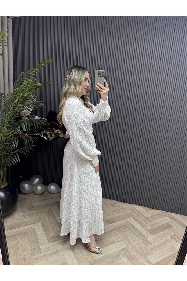 Hera Kemerli Özel Tasarım Elbise - 5