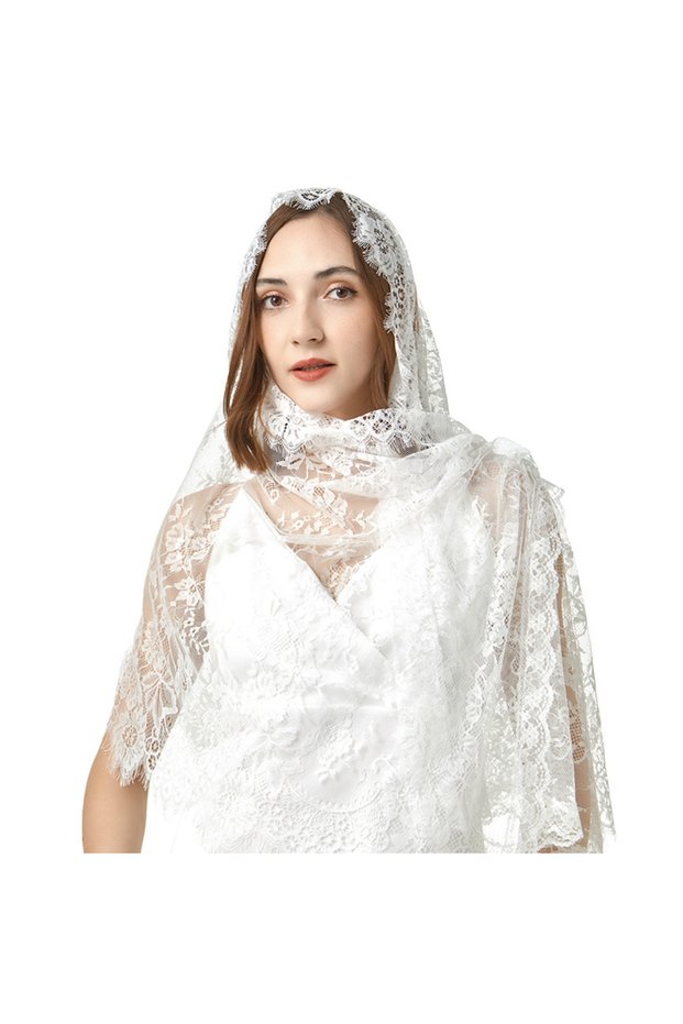 Vintage Inspired Lace Shawl Veil