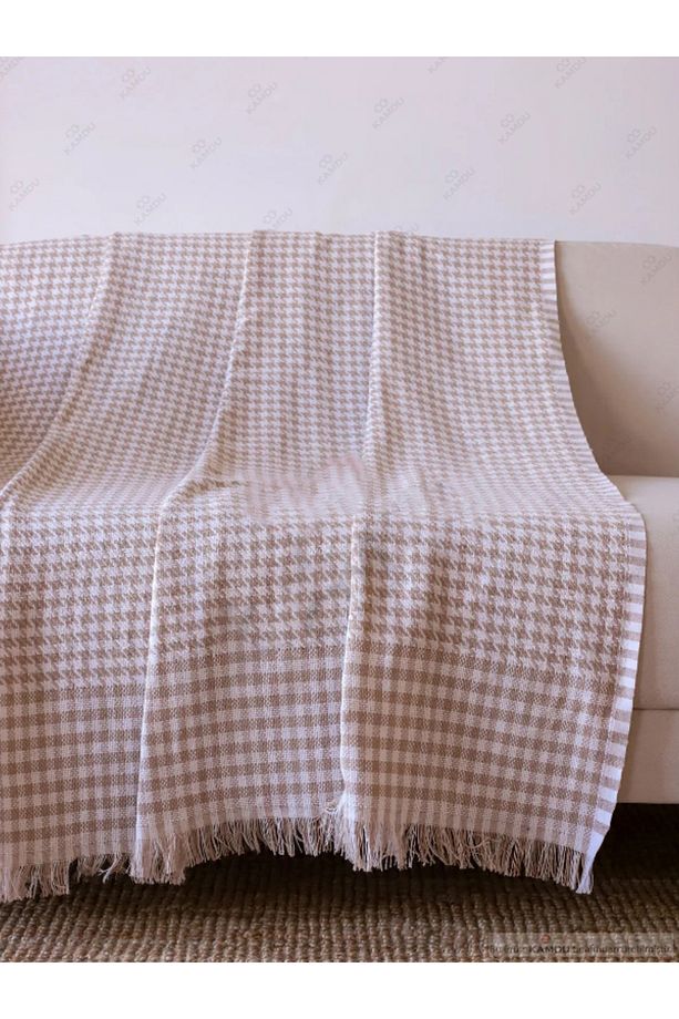 170x300 cm Kazayağı Desen Koltuk Örtüsü, Pamuk Koltuk Örtüsü, Lüks Koltuk Örtüsü - 4