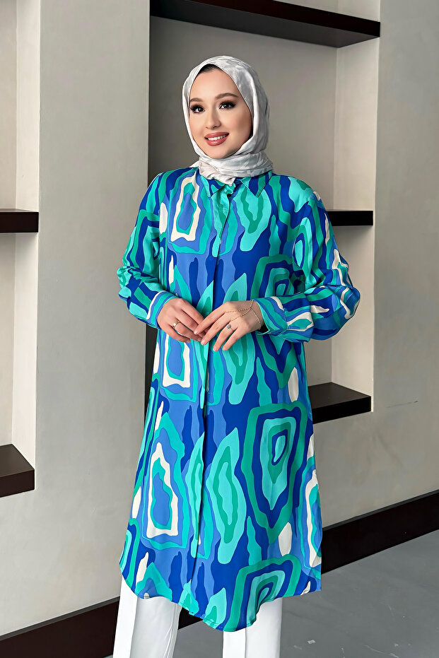 تونيك فيسكوز أخضر - نمط التعادل صبغ - 3