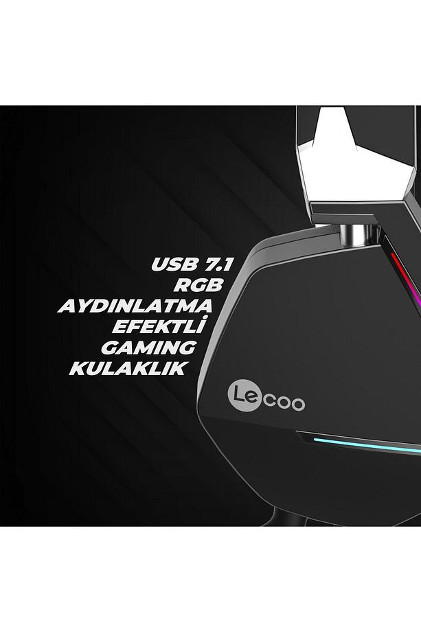 Ht402 Usb Kablolu Surround 7.1 Rgb Led Çıkartılabilir Mikrofonlu Kulak Üstü Gaming Kulaklık Siyah - 6
