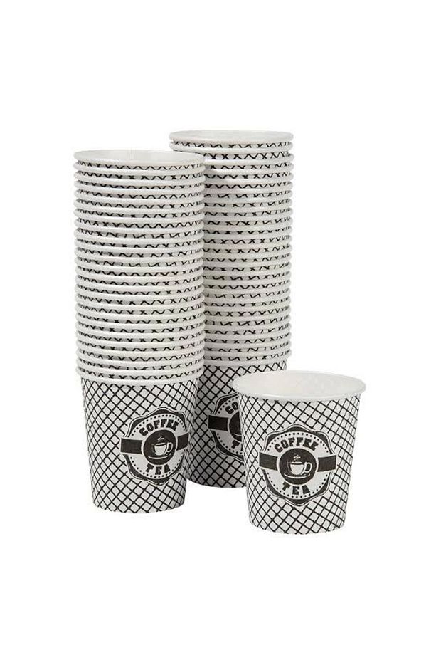 Karton Bardak 6.5 OZ 180ml -- Sıcak ve Soğuk İçecekler İçin 100 Adet - 1