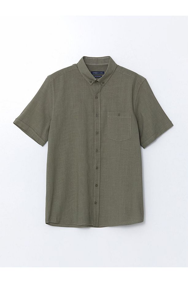 LCWAIKIKI Classic Regular Fit Keten Erkek Gömlek - 1