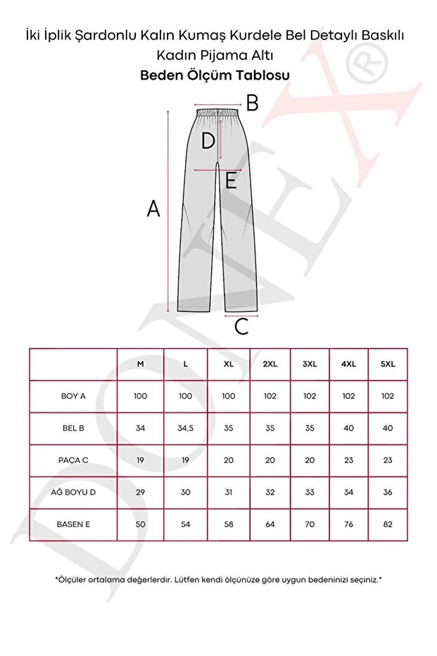 Balenie 3 kusov bavlnenej tenkej priedušnej látky so stuhou v páse s detailnou potlačou, dámske pyžamové spodky bez vrecka - 3
