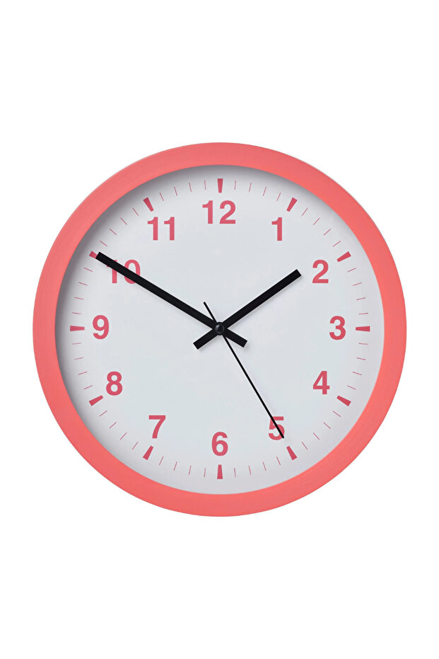 Tjalla Duvar Saati Pembe 28 Cm 70540887 - 1