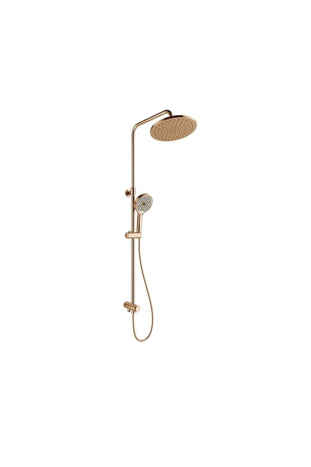 Rain Yuvarlak Push Button Duş Barı Rose Gold - 1