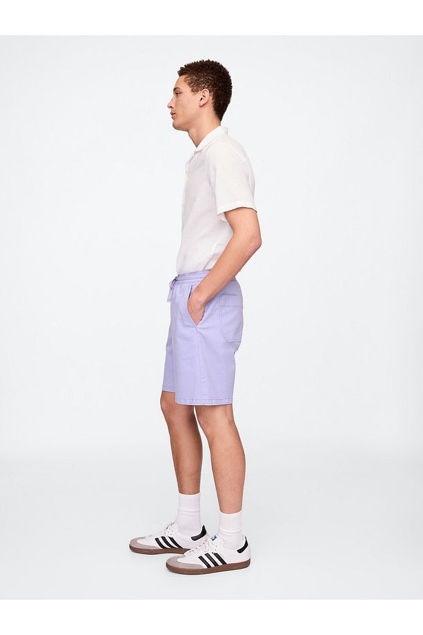 Erkek Mor Stretch Twill Şort - 4