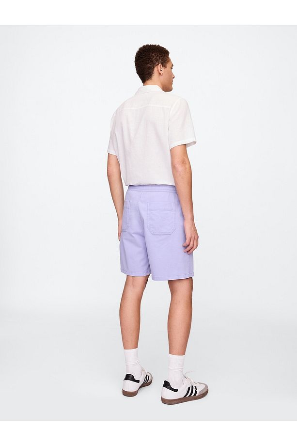 Erkek Mor Stretch Twill Şort - 6