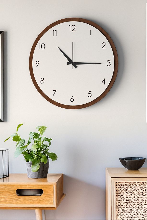 Dekoratif Yeni Modern Regulus Ahşap Duvar Saati 48cm - 3