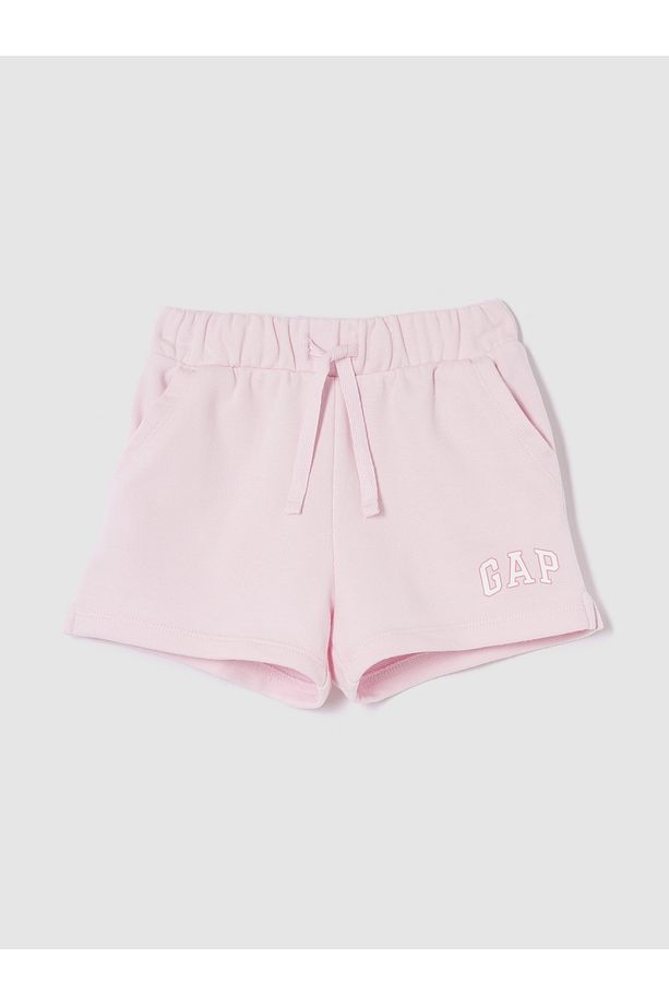 Kız Bebek Pembe Gap Logo Pull-On Fransız Havlu Kumaş Şort - 1