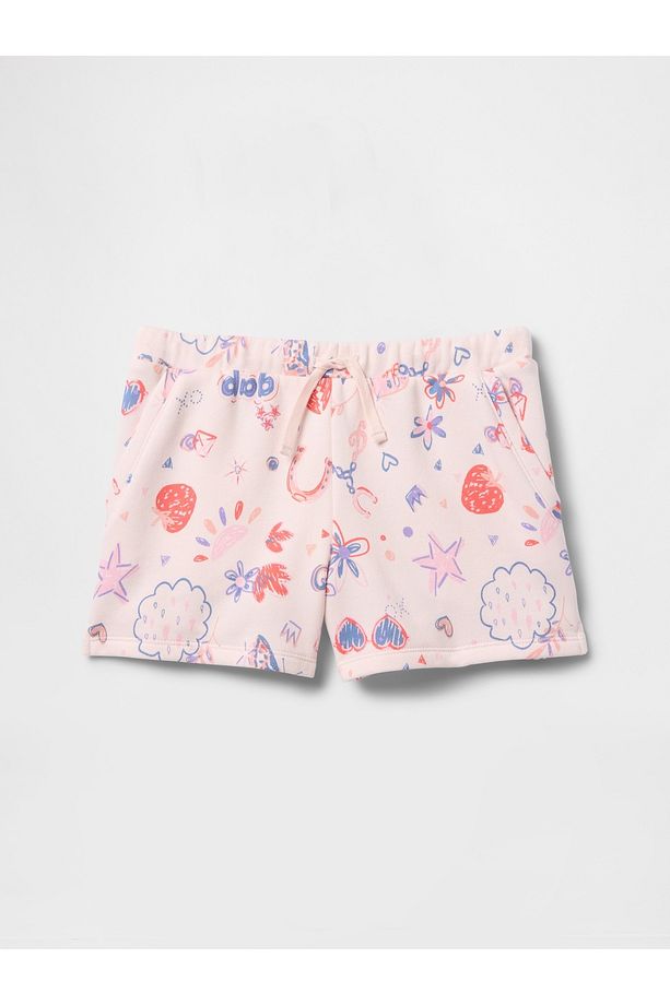 Kız Çocuk Pembe Gap Logo Fransız Havlu Kumaş Pull-On Şort - 5