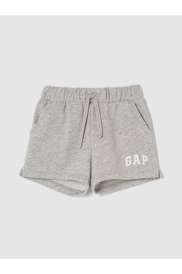 Kız Bebek Gri Gap Logo Pull-On Fransız Havlu Kumaş Şort - 1