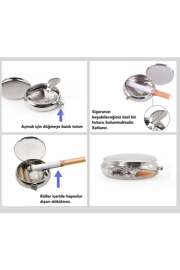 Cep küllüğü şeklinde metal hediyelik kutu metal kül sigara kutusu - 3