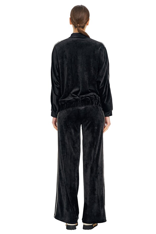 Dik Yaka Çizgili Sweatshirt - 3