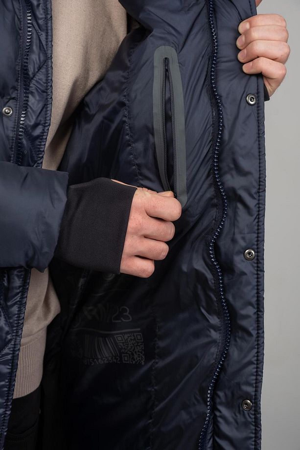 Erkek Regular Fit Kapüşonlu Çok Cepli Eldivenli Rüzgar Ve Su Geçirmez Şişme Kışlık Uzun Mont - 5