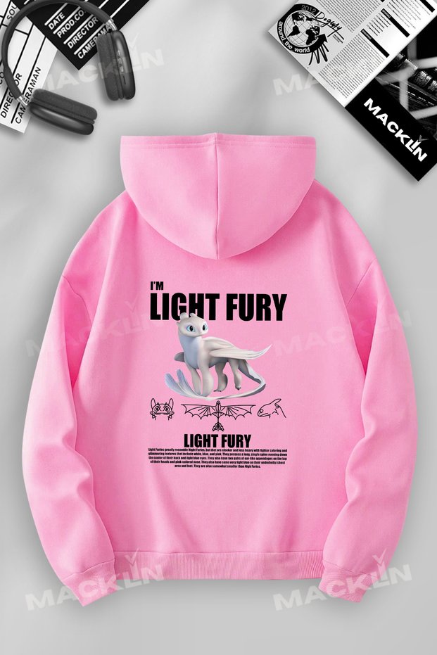 Unisex Women's Men's Night & Light Fury Dragon Printed Special Design Printed Hooded Sweatshirt