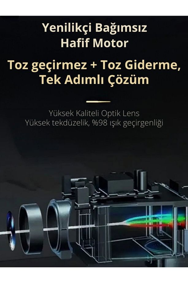 T100 Wifi Android Tv HD Bt5.0 Kompakt Sinema Taşınabilir Yükselen Standlı Projeksiyon - 4