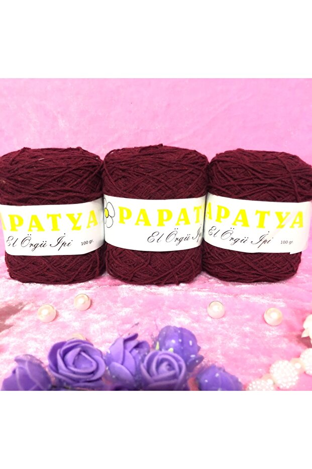 cotton örgü ipi 100 gram 3 adet toplamda 300 gram - 1