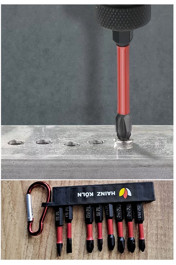 Bits Uç Matkap Ucu Tornavida Ucu Vidalama Ucu Yıldız Profesyonel 10 Lu Ph2 Pz2 Anahtarlıklı - 7