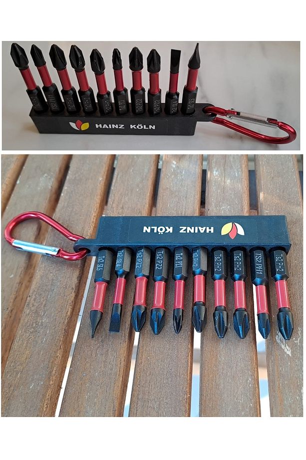 Bits Uç Matkap Ucu Tornavida Ucu Vidalama Ucu Yıldız Profesyonel 10 Lu Ph2 Pz2 Anahtarlıklı - 3
