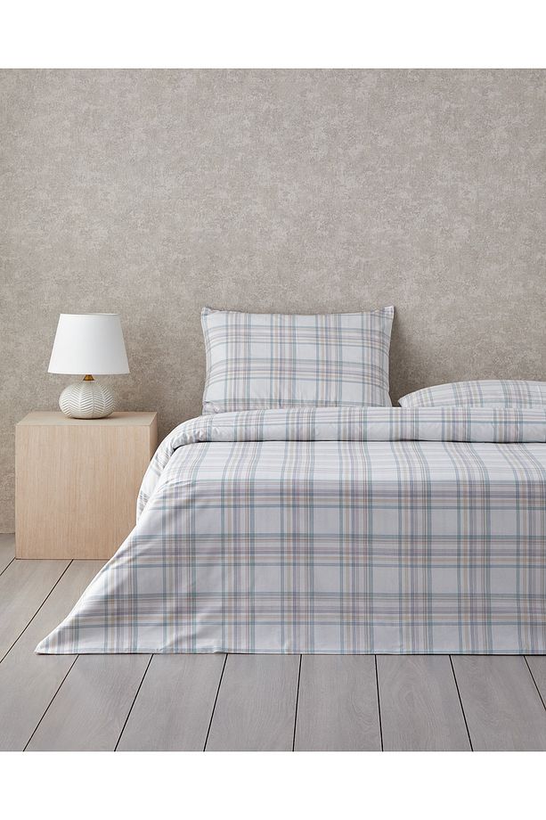 Spektrum Line Pamuklu Tek Kişilik Nevresim Seti 160x220 cm Yeşil-Mavi - 1