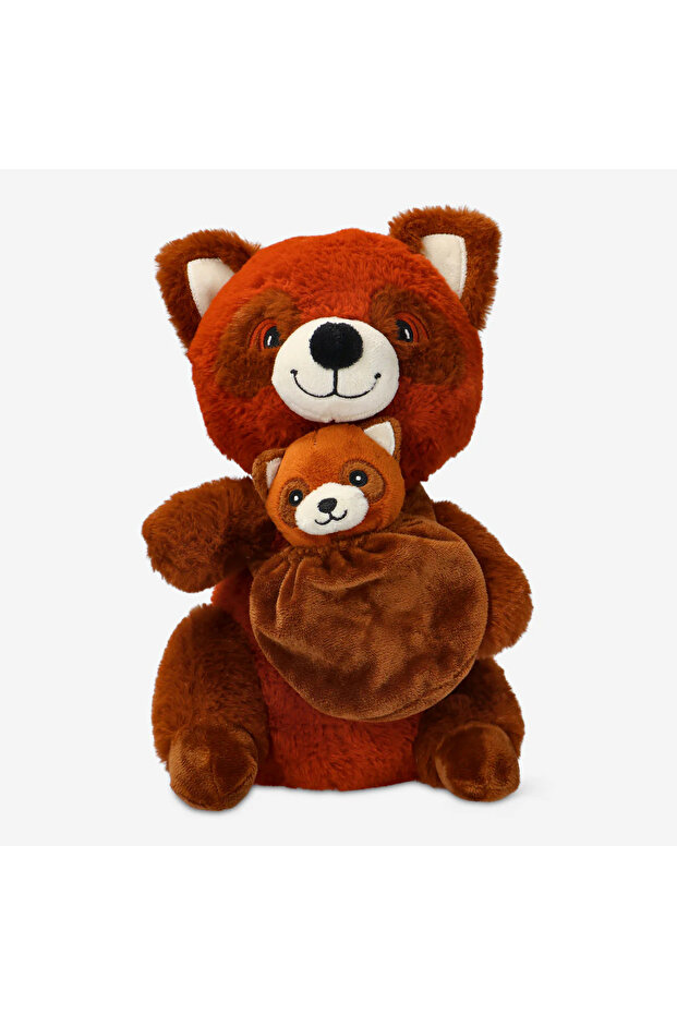 Plush Brown Panda Bear and Cub Brown Bear Sleep and Playmate Plush Toy 30cm