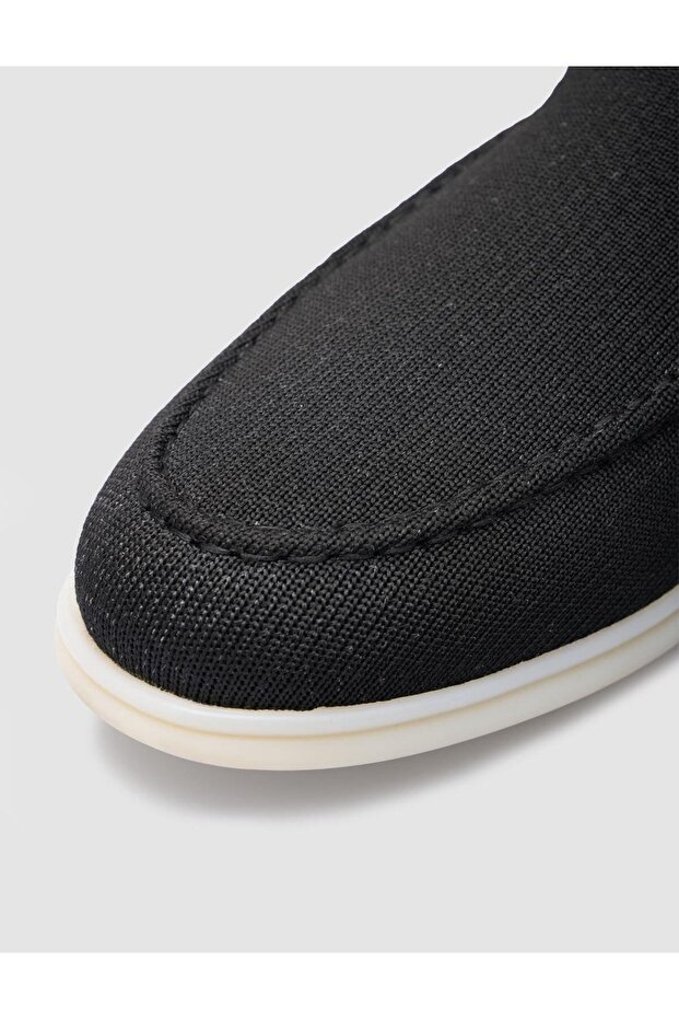 Triko Siyah Erkek Loafer - 7