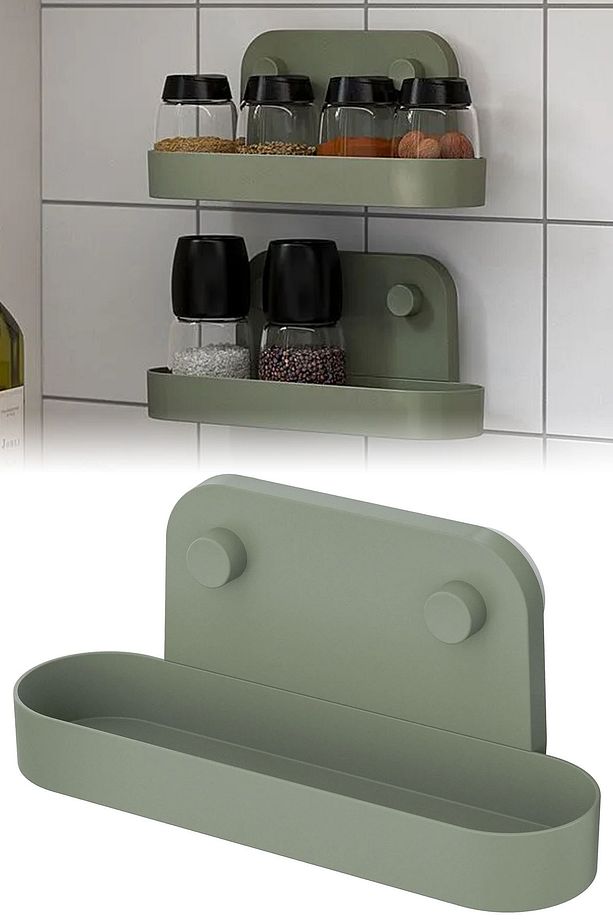 Vantuzlu Mutfak Rafı Baharatlık Banyo Rafı 1 Adet 28cm RD062 - 1