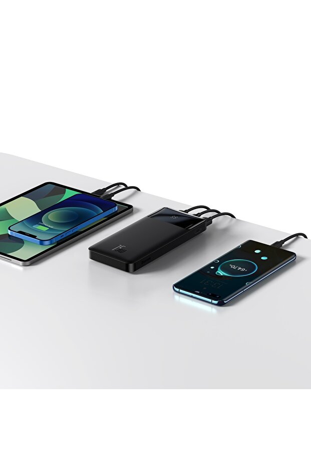Bipow Overseas Edition Dijital Ekranlı 15w 10.000 Mah Powerbank Siyah - 6